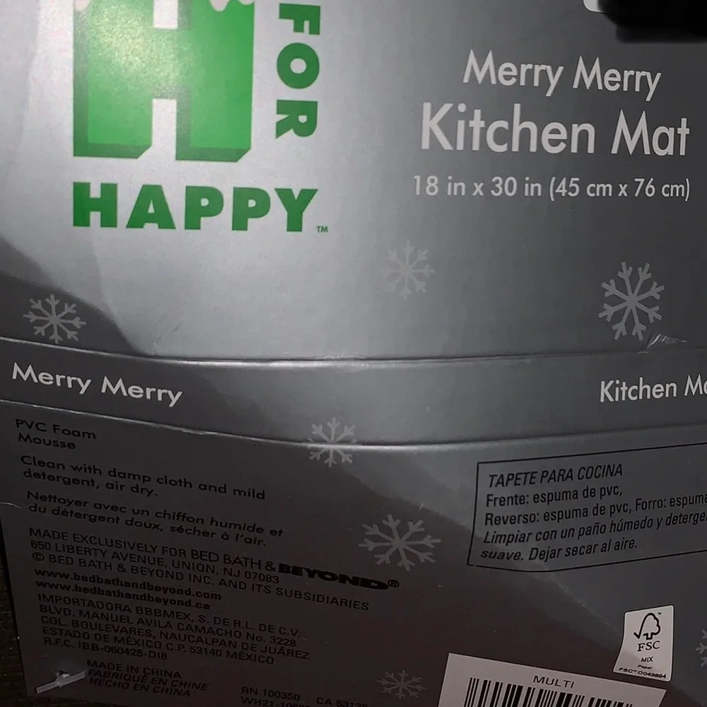 “Merry Merry” Christmas Kitchen Rug Mat